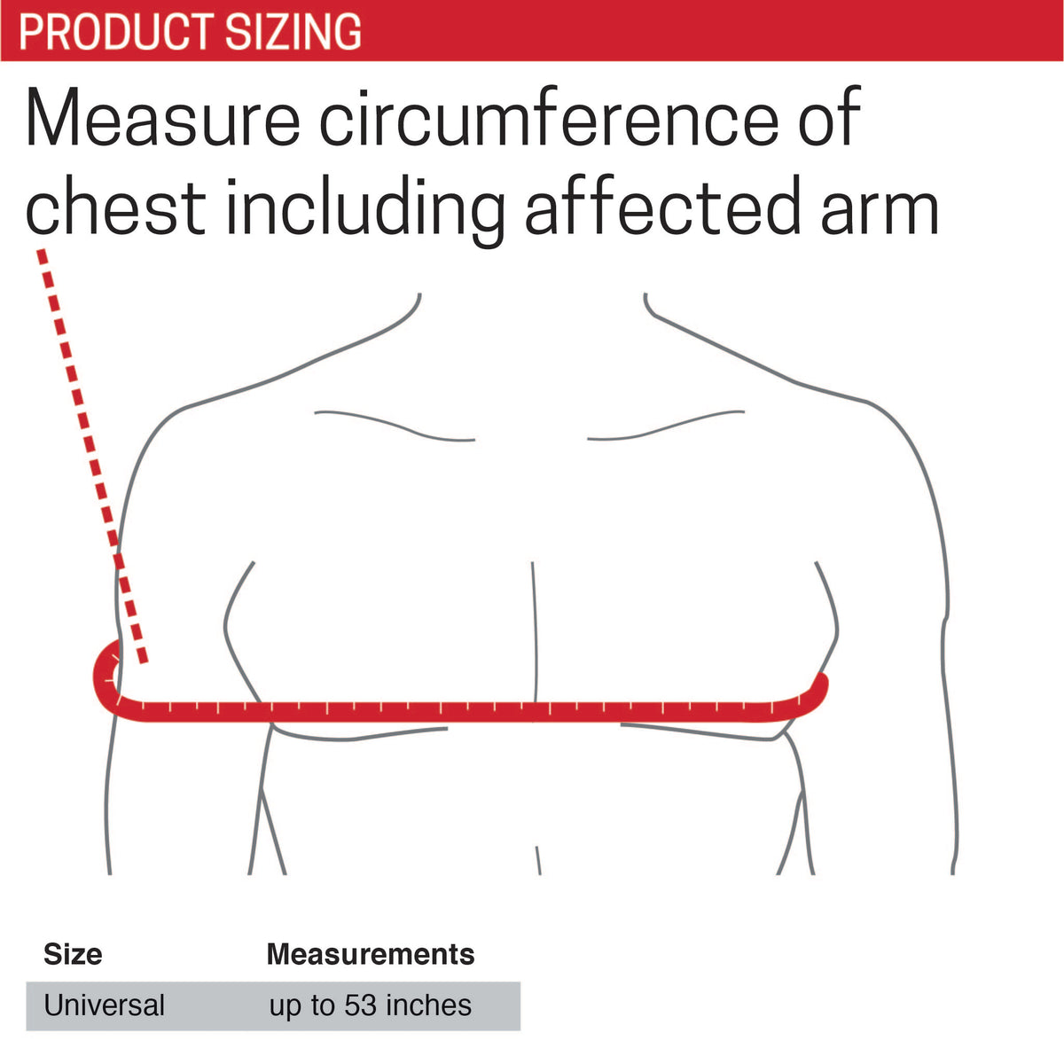 Product Size Chart for 2384 Sling & Swathe 