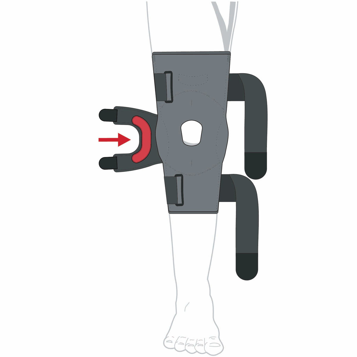 Hinged Lateral-J Patella Stabilizer – Adjustable Knee Brace for Patellar Tracking