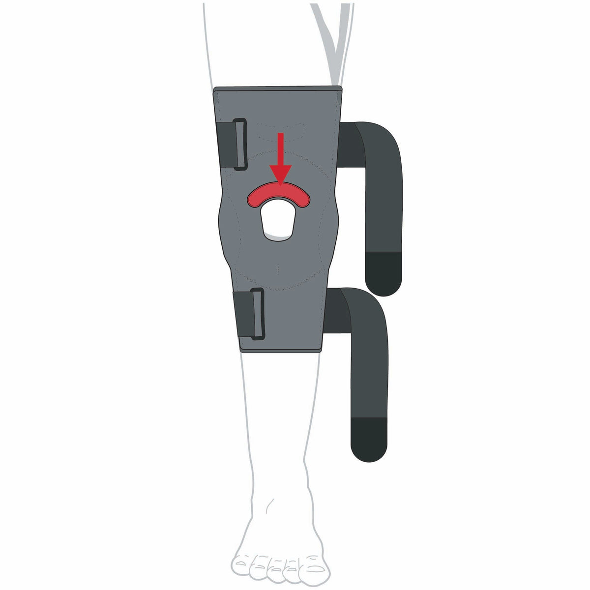 Hinged Superior Patella Stabilizer – Adjustable Patellar Support with Dual-Axis Hinges
