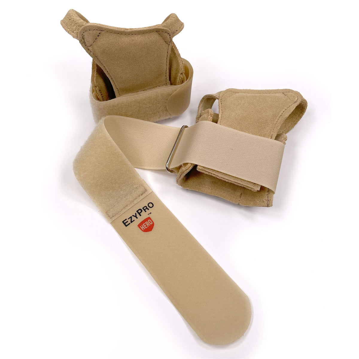 EZYPRO HERO gymnastics wrist brace angled product view showing adjustable straps and ergonomic palm support.