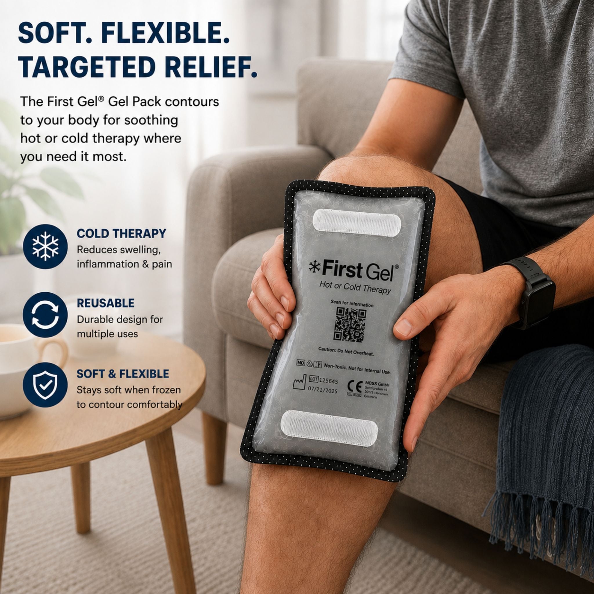First Gel® Direct Stick™ Hot/Cold Therapy Packs (2-Pack) | EzyWrap