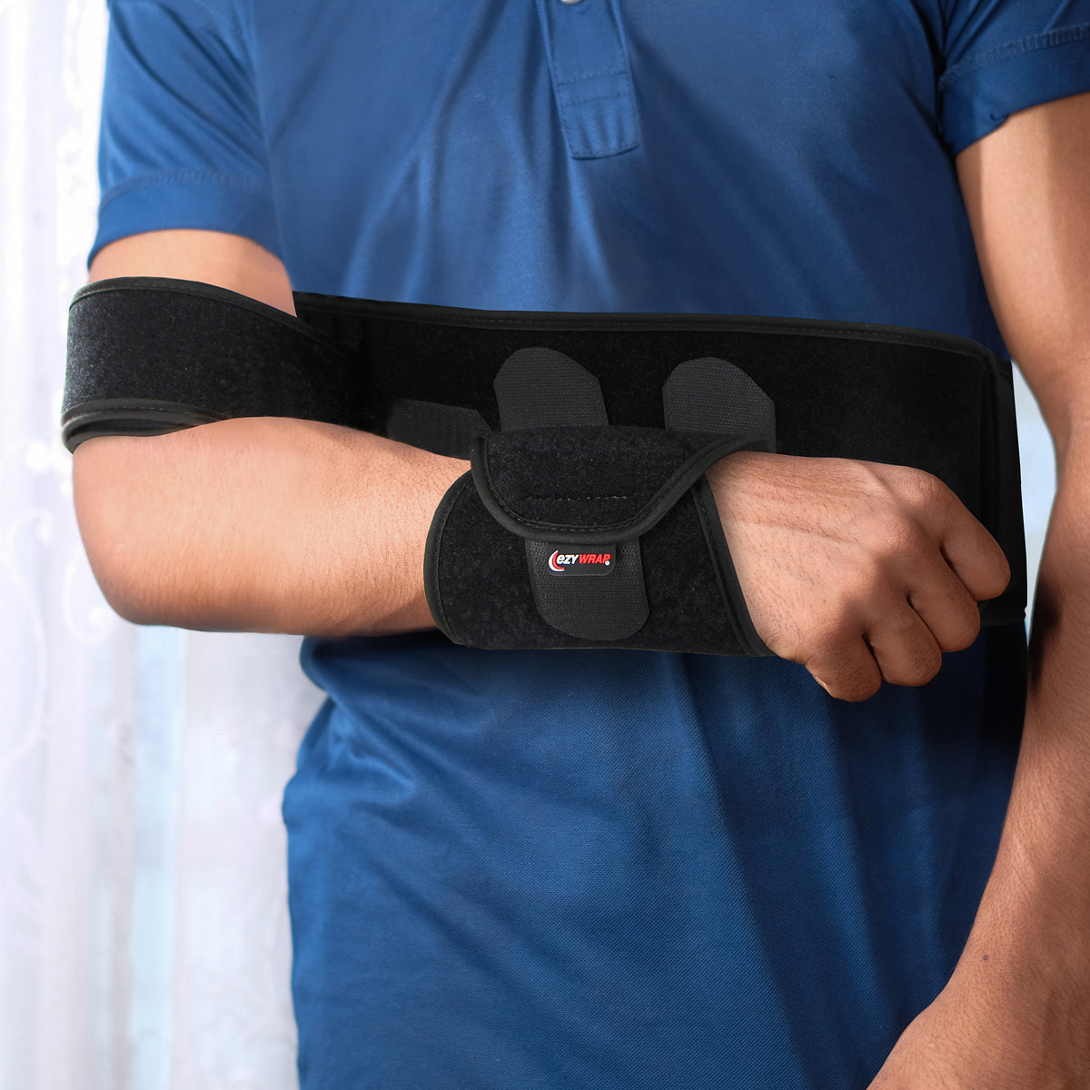 Wrist cuff support on shoulder immobilizer brace for hand and forearm stability - 283025, 284811, 284815, 284813